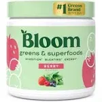 Bloom Nutrition Super Greens Powder Smoothie & Juice Mix - Probiotics for Digestive Health & Bloating Relief for Women, Digestive Enzymes with Spirulina & Chlorella for Gut Health (Strawberry Kiwi)