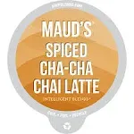 Maud's Spiced Chai Tea Latte, 18ct. Solar Energy produced Recyclable Single Serve Tea Pods - 100% California Tea Leaves, Kcup Compatible