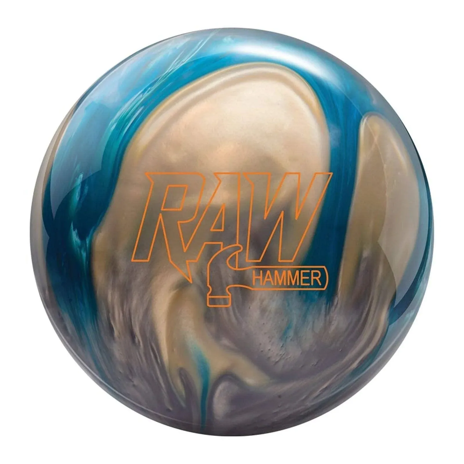 Hammer Raw Pearl Blue/Silver/White Bowling Ball