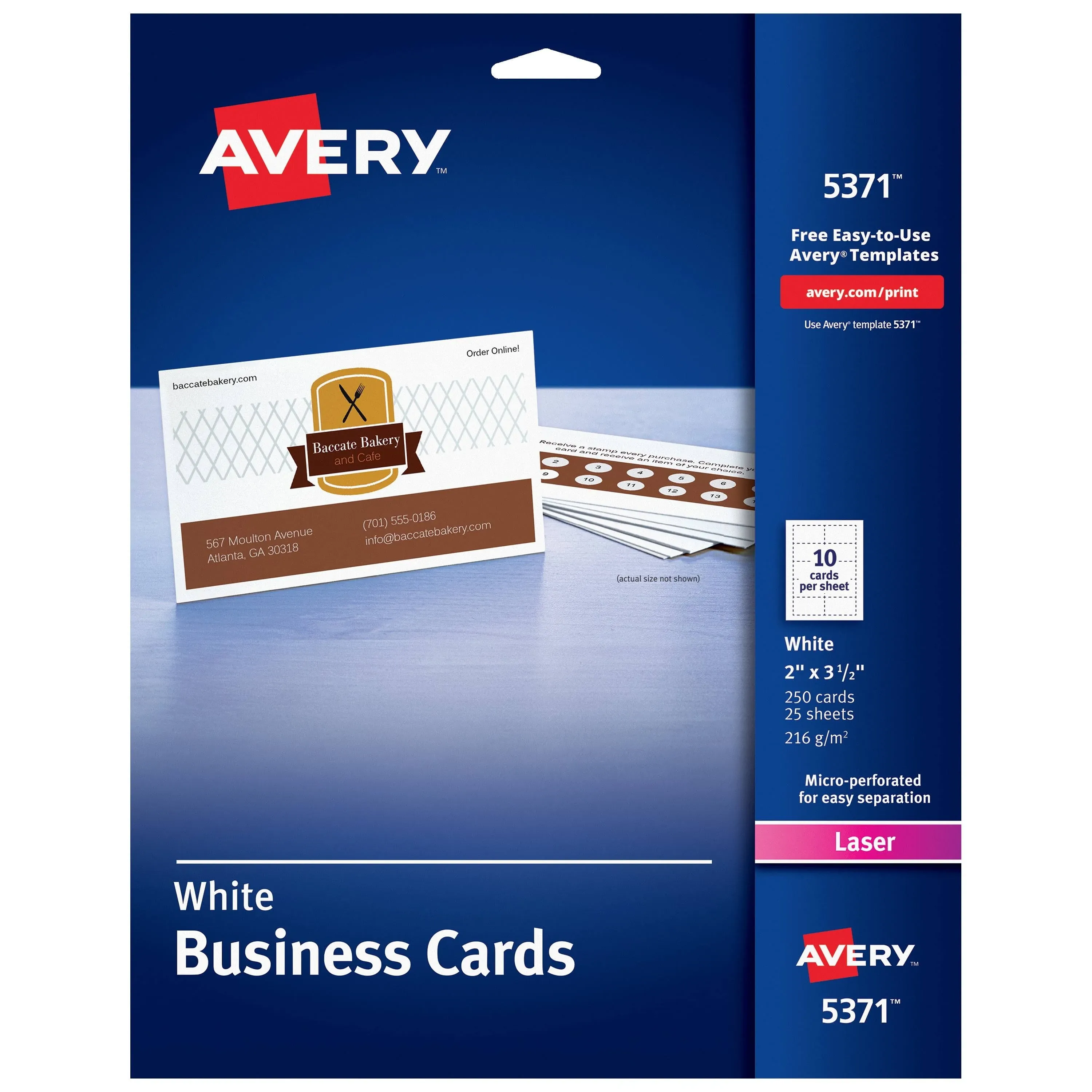 Avery Business Cards Laser 5371