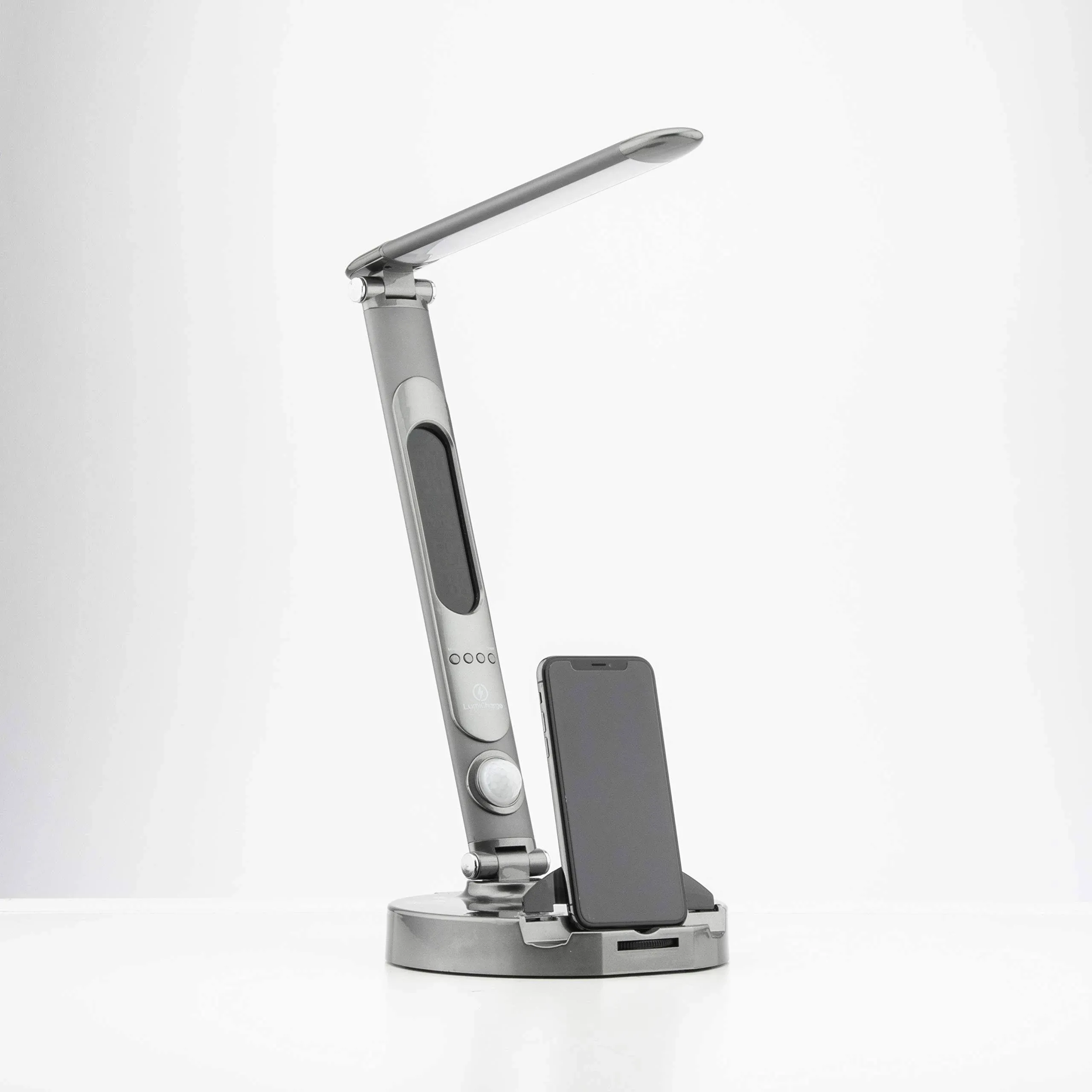 LumiCharge II - 6 in 1 -Premium Desk Lamp with Wireless &amp; Universal Phone Charge