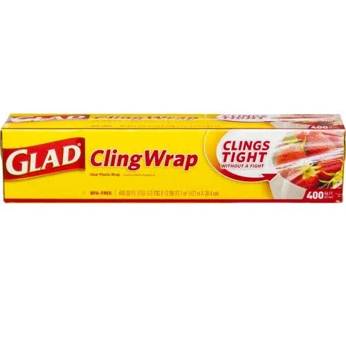 Glad Cling Plastic Wrap, 2 pk./400 sq. ft. - Clear