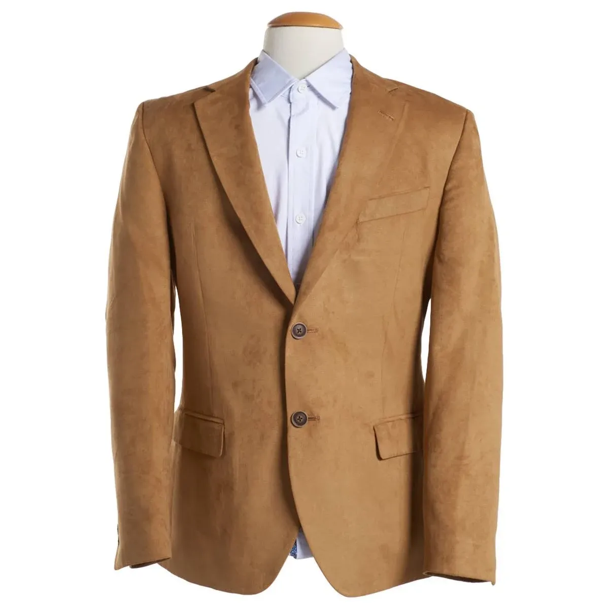 Nautica Men's Modern-Fit Faux-Suede Sport Coat (44S, Camel) - Bed Bath & Beyond - 41193315