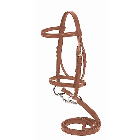 Silver Fox Raised Snaffle Bridle Chestnut, Size: Full - 20-8556-45-0