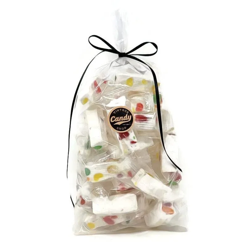 Nougat Jubes, Soft Chewy Nougat Jujube Candy with Fruity Jelly Beans, Bulk Gift Bags (One pound)