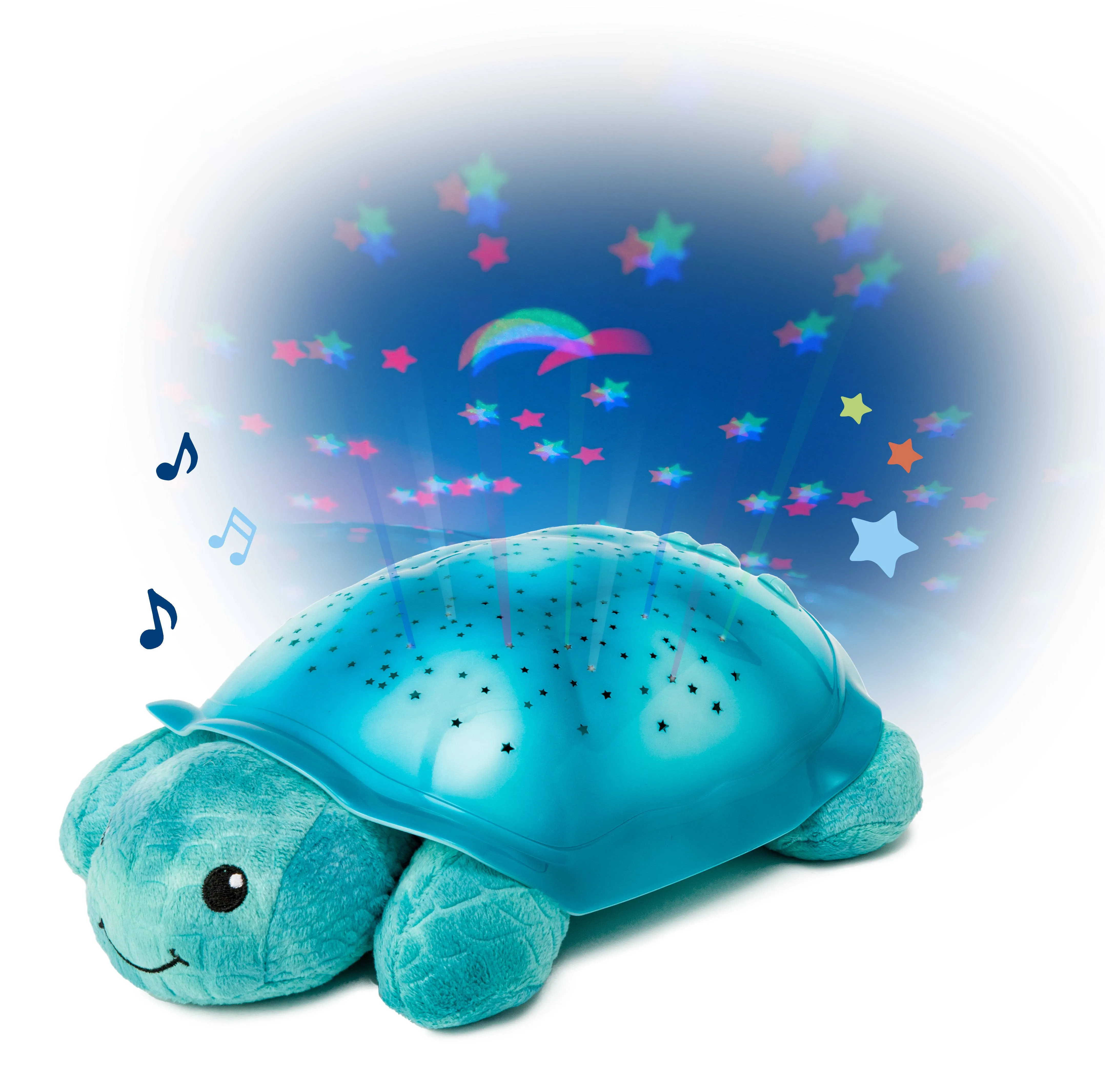 Cloud b Comforting Nightlight Star Projector w/ Soothing Sounds | Gentle Brightness | 3 Colors | Auto-Shutoff | Twinkling Twilight Turtle Aqua