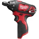 Milwaukee 2401-20 M12 1/4in Cordless Hex Screwdriver - Bare Tool