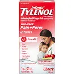 Tylenol Pain + Fever, Infants, Cherry Flavor - 1 fl oz