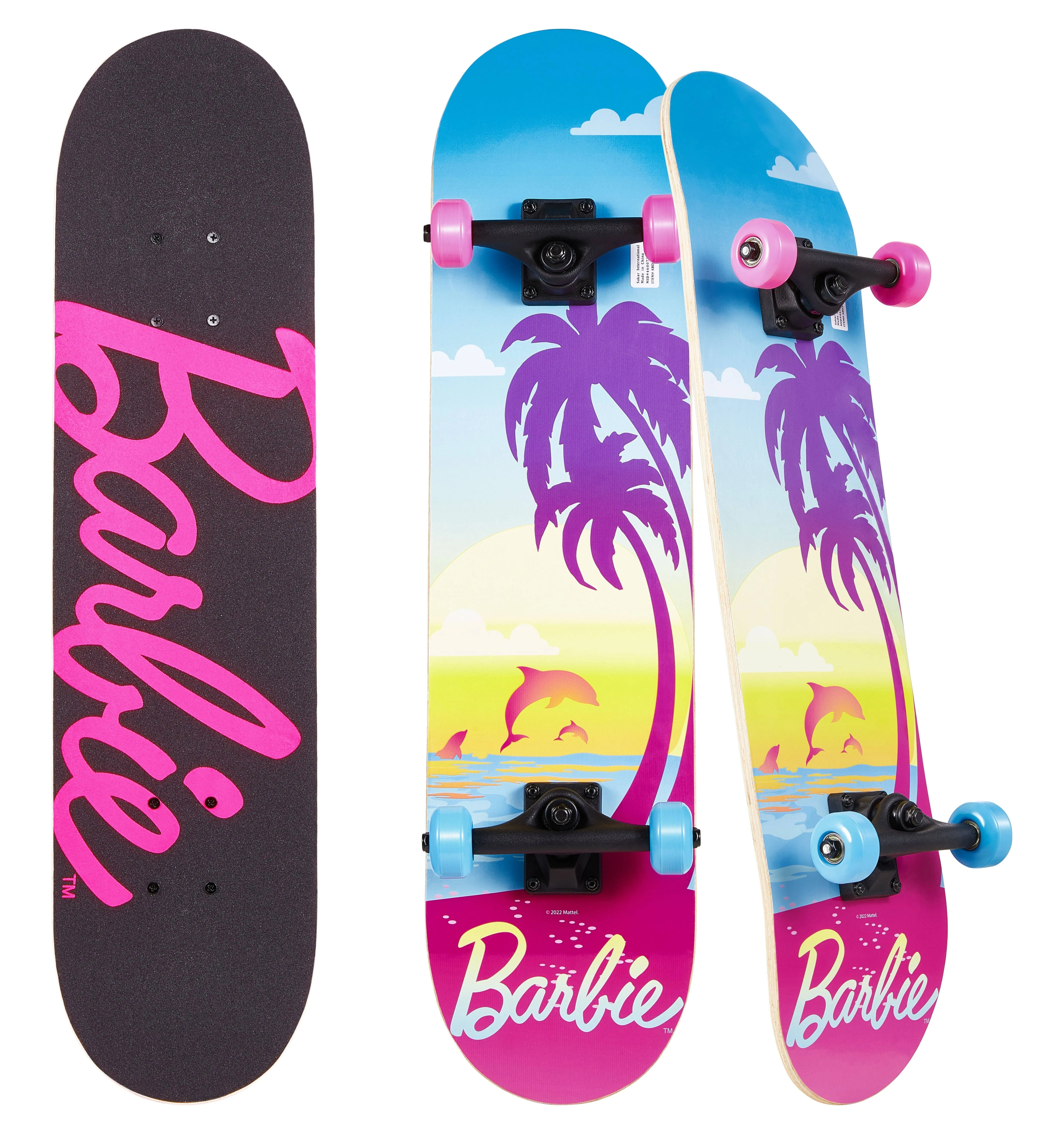 Barbie Skateboard with Printed Graphic Grip Tape - Great for Kids and Teens, ...