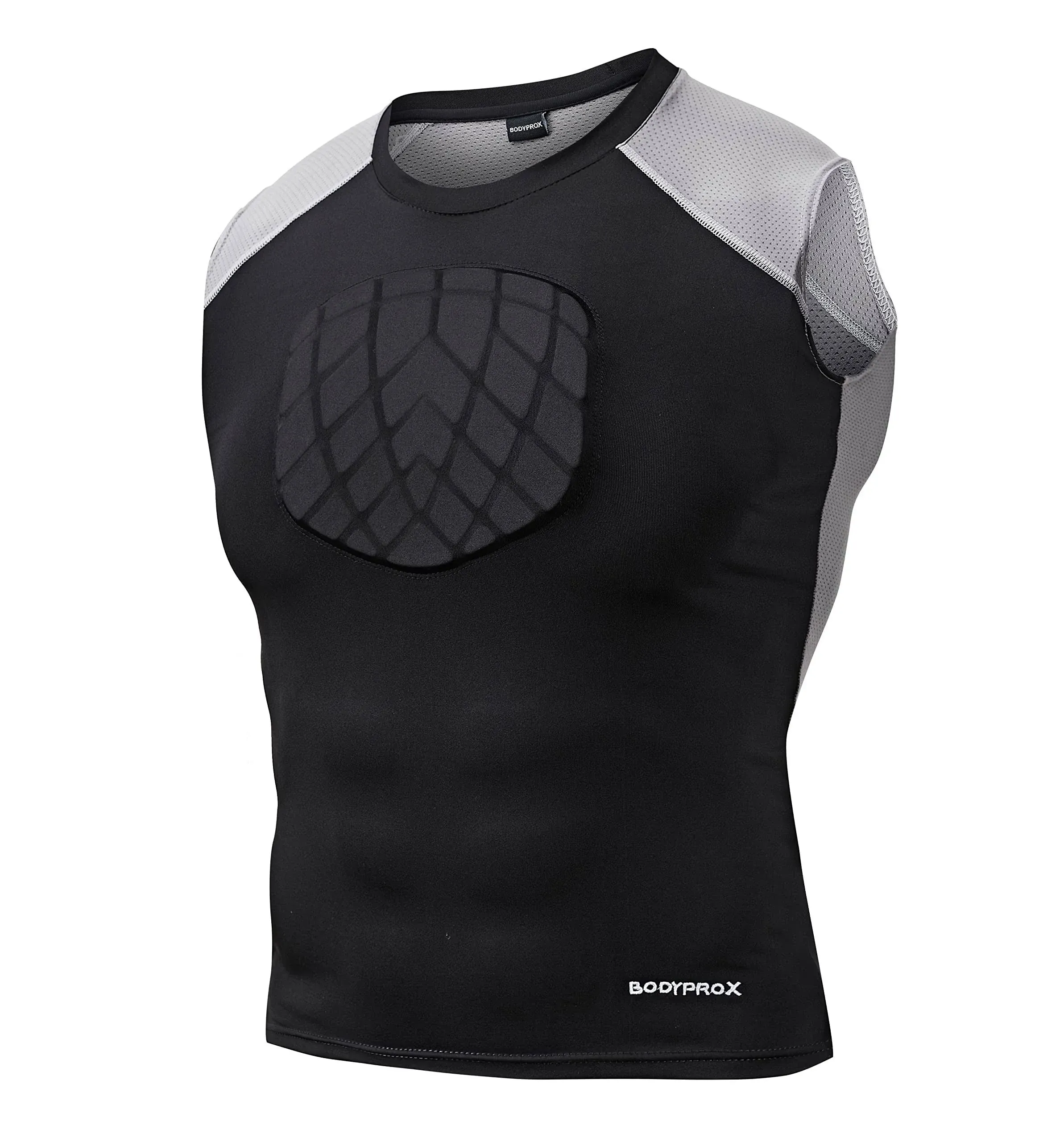 BODYPROX Baseball Chest Protector Shirt Adult Medium Black/Gray NEW In Box