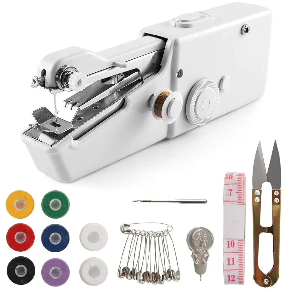 tchrules Handheld Sewing Machine, Hand Cordless Sewing Tool Mini Portable Sewing ...