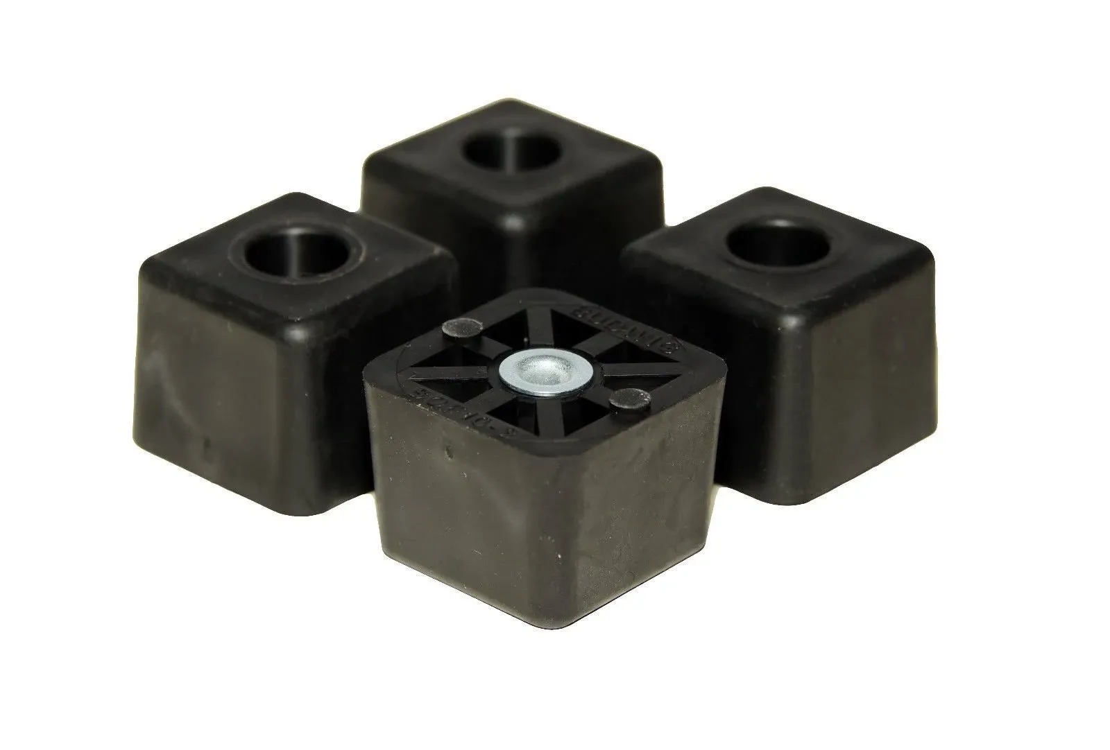 4 Large Cube Square Rubber Feet Bumpers 1.125HX1.500W Heavy Duty for Furniture