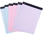 Mintra | Basic Pastel Legal Pads - 6 Pack 8.5in x 11in / Narrow Ruled