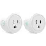 GHome Smart Mini Plug Compatible with Google Home and Alexa, WiFi Outlet, White.