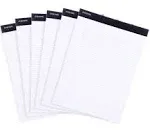 Office Legal Pads - Basic White 6Pk, 8.5X11In, Narrow Ruled - 50 Sheets/Pad, Per