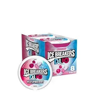 Ice Breakers Duo Raspberry Mints, 1.5oz. 36g(Pack of 6){Imported from Canada}