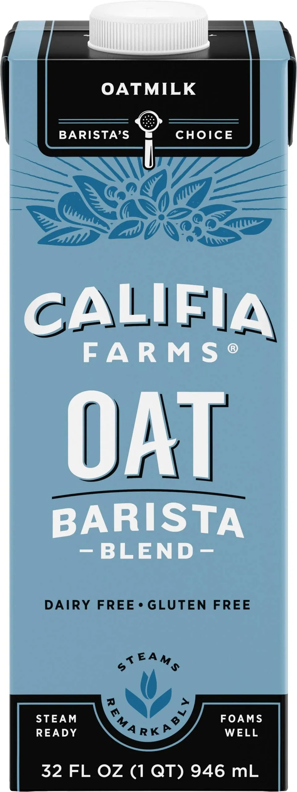 Califia Farms Oat Barista Blend Milk, Vegan, Shelf Stable, Dairy Free, Pack of 6