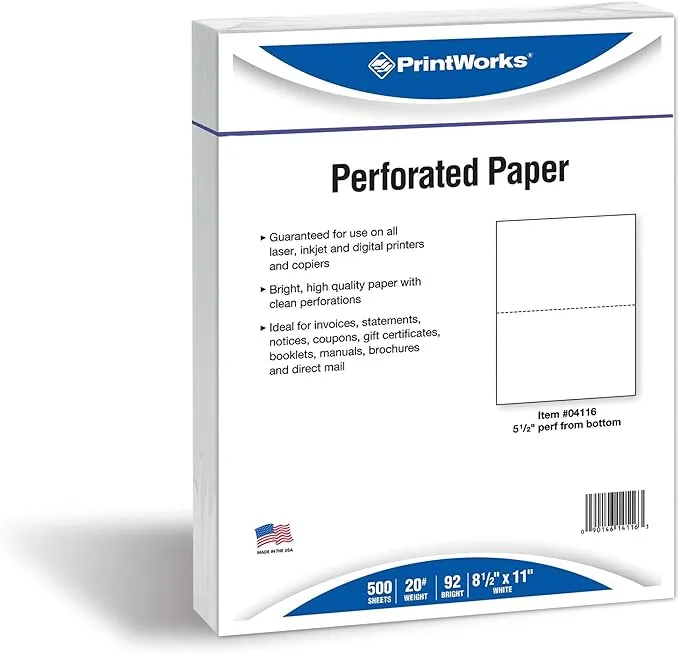 PrintWorks Professional Perforated Paper