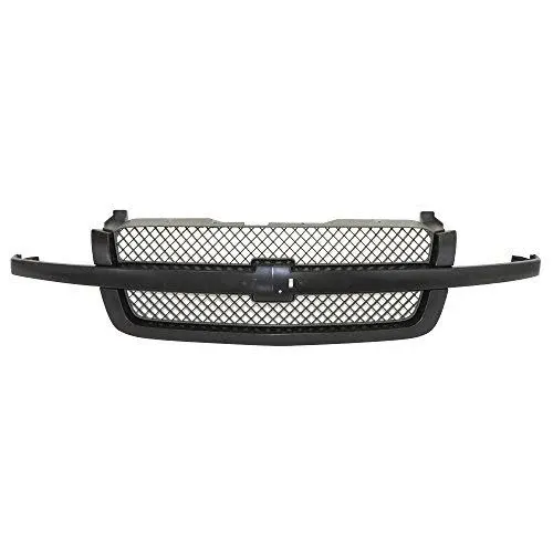 Front Grille Grill Black Center Bar W/Gray Insert Compatible With 2003-2006 CHEVROLET Silverado 1500 2500 3500 & 2007 Silverado Classic GM1200557 19168630