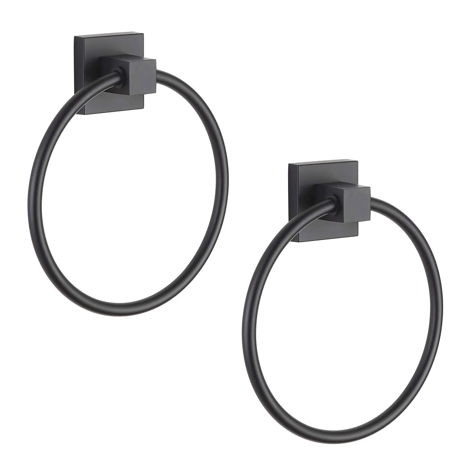 BVL Towel Ring Black, Hand Towel Holder Ring Hanger for Bathroom Kitchen ,Metal ...