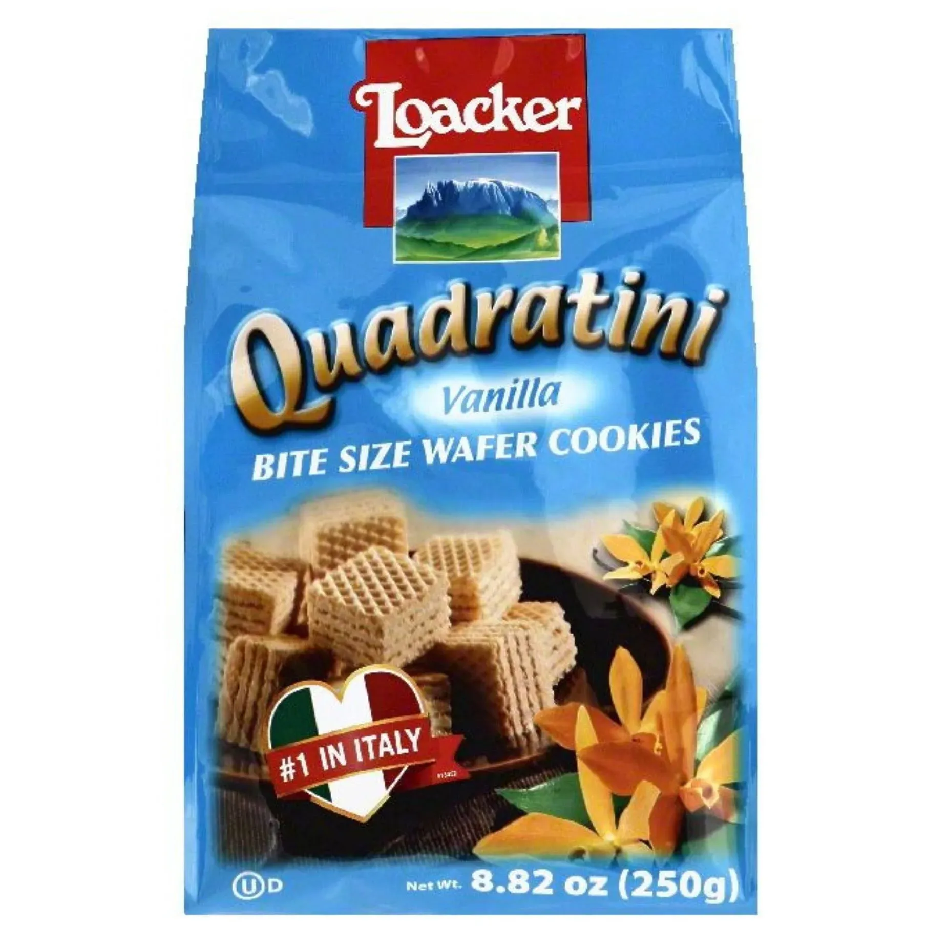 Loacker Quadratini Wafer Cookies, Vanilla, Bite Size - 8.82 oz