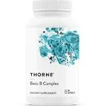 Thorne Basic B-Complex - Tissue-Ready Vitamin B Complex Supplement with Choline - Supports Cellular Energy Production, Brain Health & Red Blood Cell Formation - Gluten-Free, Dairy-Free - 60 Capsules