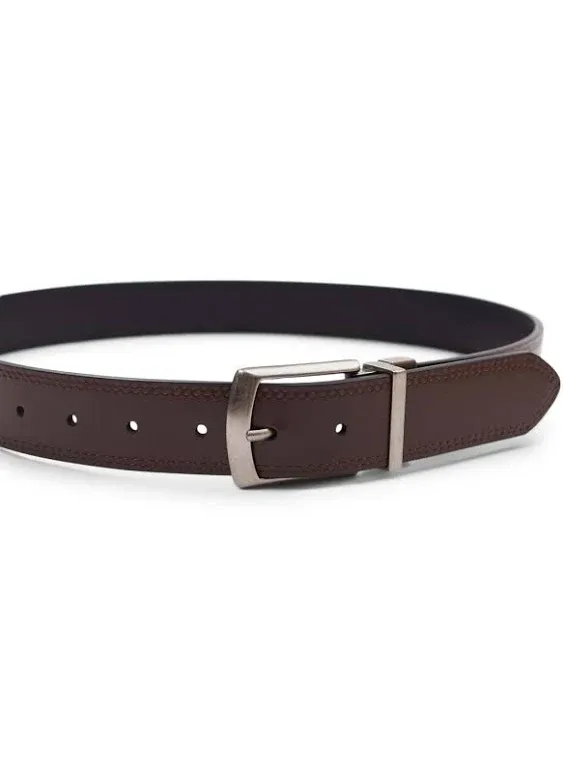 Dickies Leather Reversible Dress Men's Belt - Black/Brown - Size 40