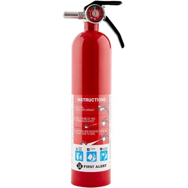 First Alert Rechargeable 1-A:10-B:C Residential Fire Extinguisher