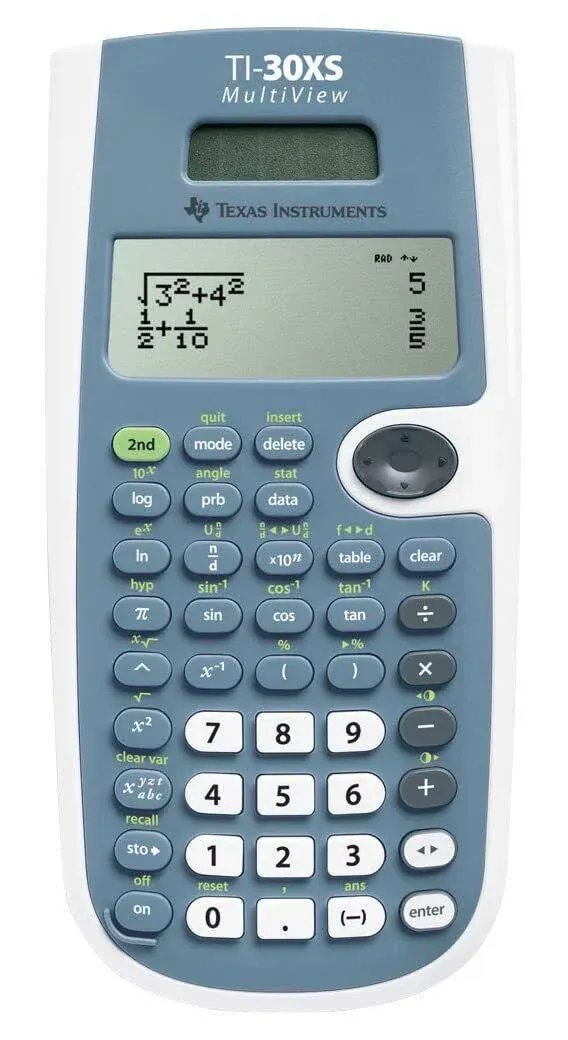 Texas Instruments TI-30XS MultiView Scientific Calculator - Blue