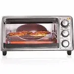 BLACK+DECKER 4-Slice Toaster Oven, Even Toast Technology, Fits a 9" Pizza, Black