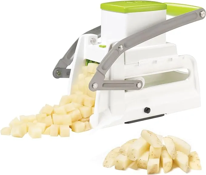 Starfrit PRO Fry Cutter and Cuber, One Size, White and Green