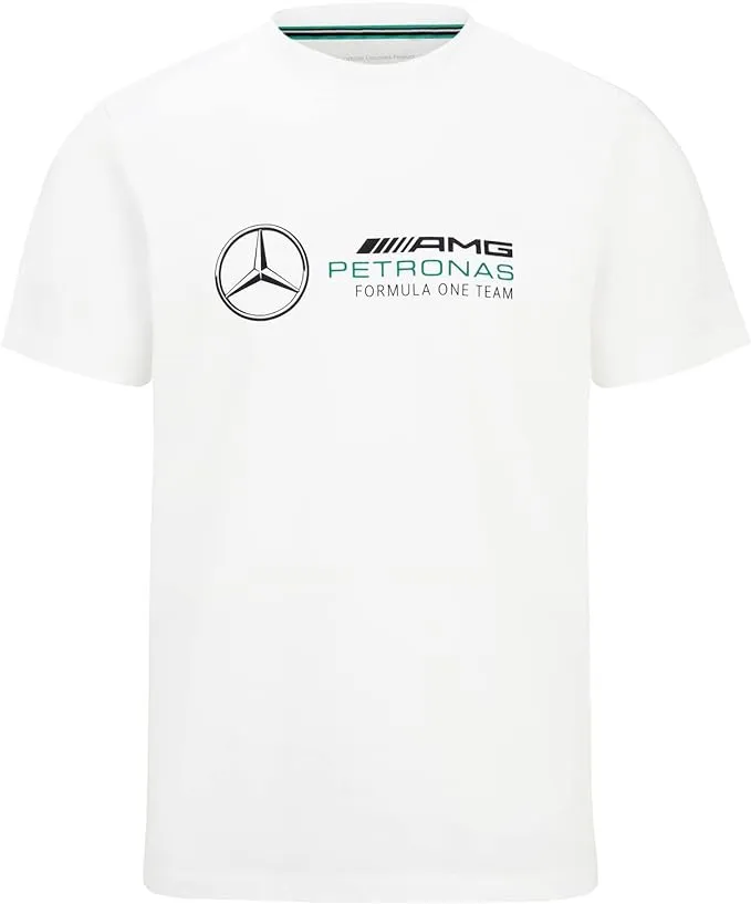 Mercedes AMG Petronas F1 Large Logo T-Shirt - White Unisex