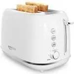 Toaster 2 Slice Stainless Steel Toaster Retro with 6 Bread Shade Settings, Bagel