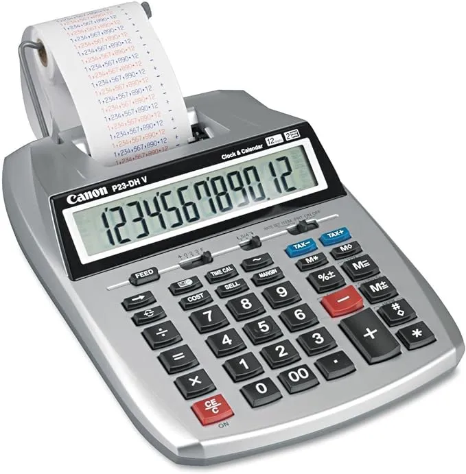 Canon P23-DHV Printing Calculator Palm