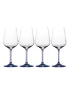 Mikasa Gianna Blue Ombre White Wine Glasses, Set of 4