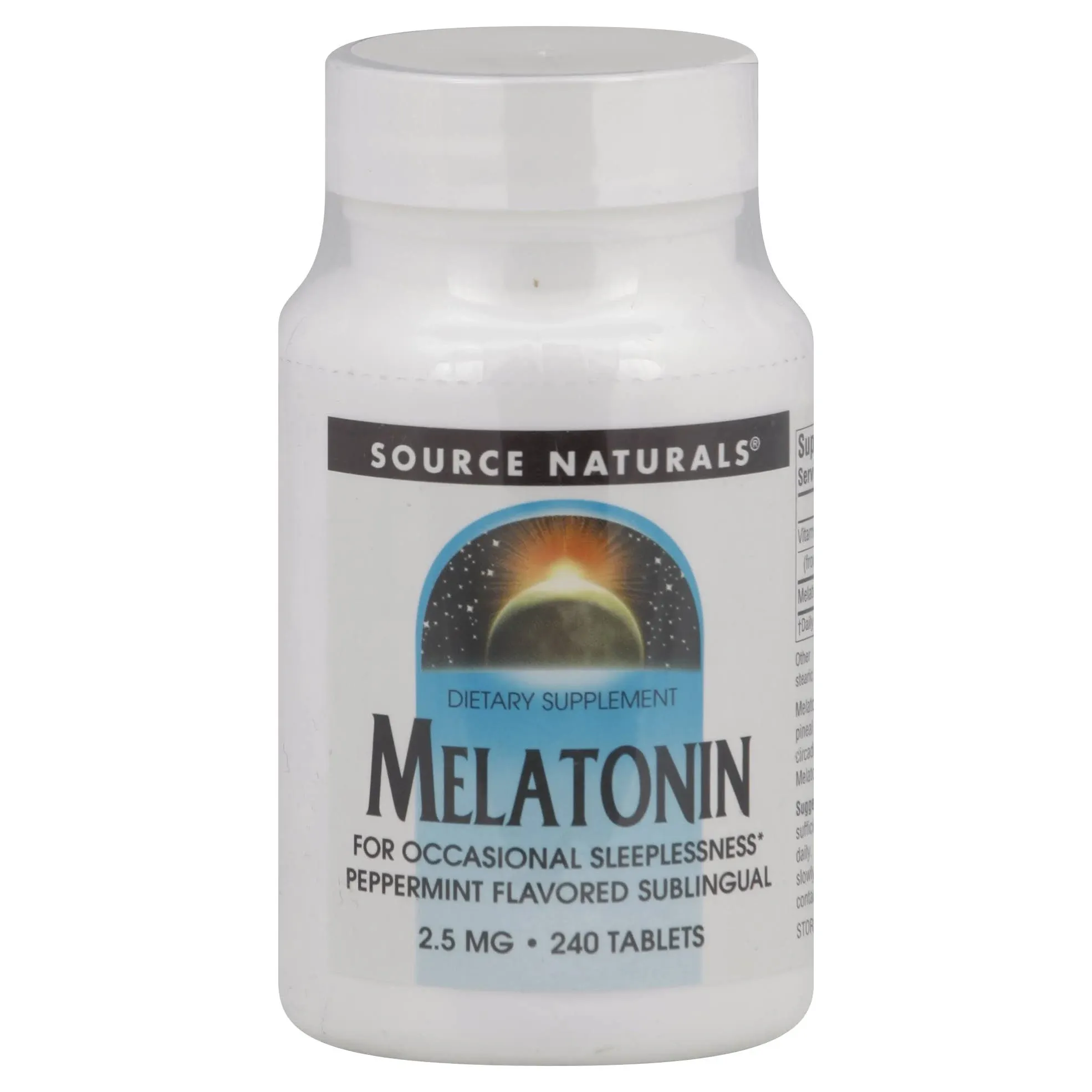 Source Naturals Sleep Science Melatonin 2.5 mg Peppermint Flavor - Helps Promote Sleep - 240 Lozenge Tablets