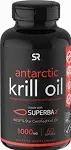 Sports Research Krill Oil Supplement with EPA & DHA Omega 3, Phospholipids & Astaxanthin from Antarctic Krill - Highest Concentration of Krill Oil for Men & Women - 1000mg, 60 Softgel Capsules