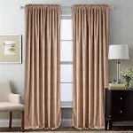 StangH Nursery Sunlight Blush Velvet Curtains - Elegant Interior Decoration Large Window Blackout Velvet Drapes for Living Room,