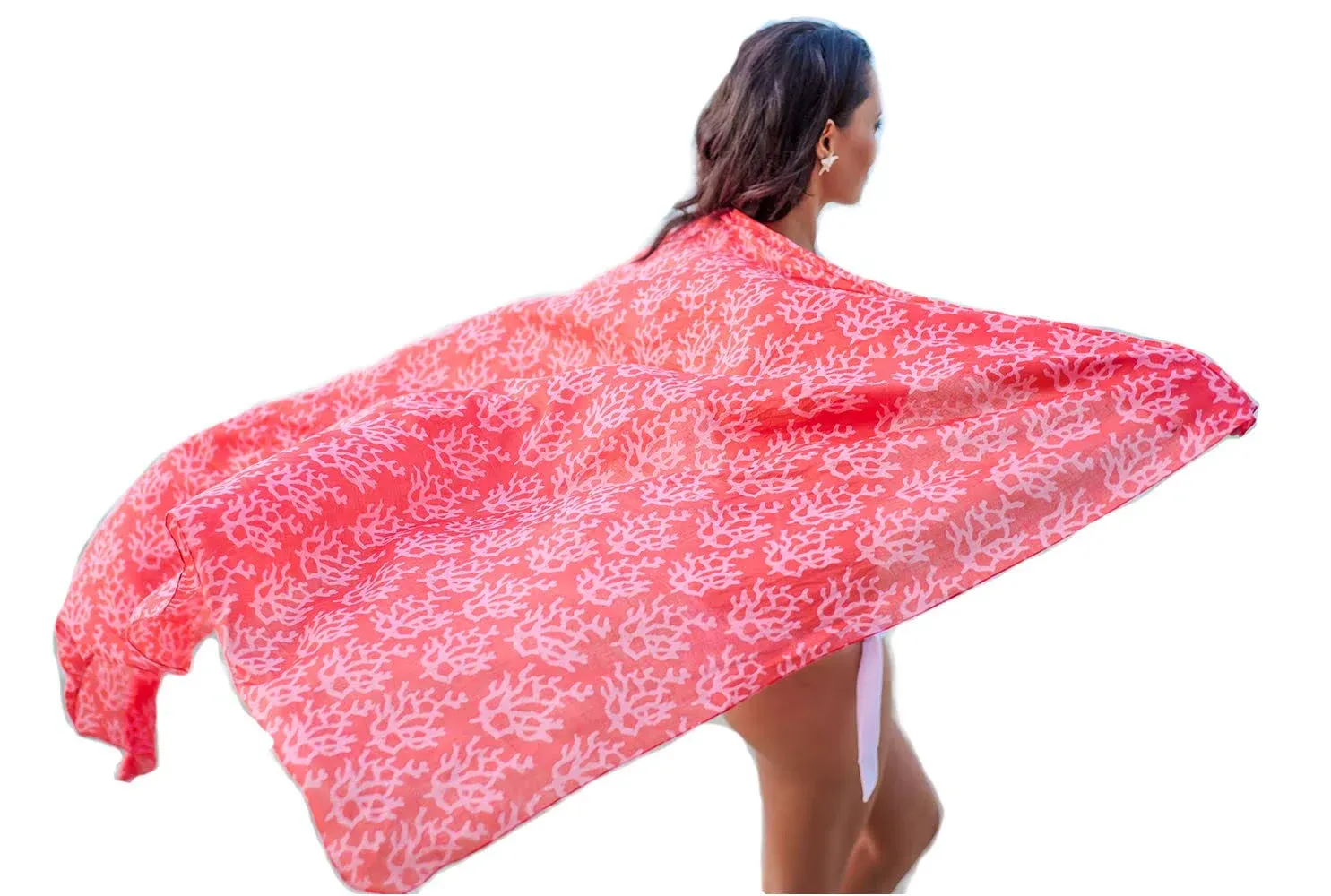 West Indies Wear 100% Pure Soft Cotton Women’s Designer Sarong Pareo Swimsuit Cover up – Many Beautiful Colors and Designs