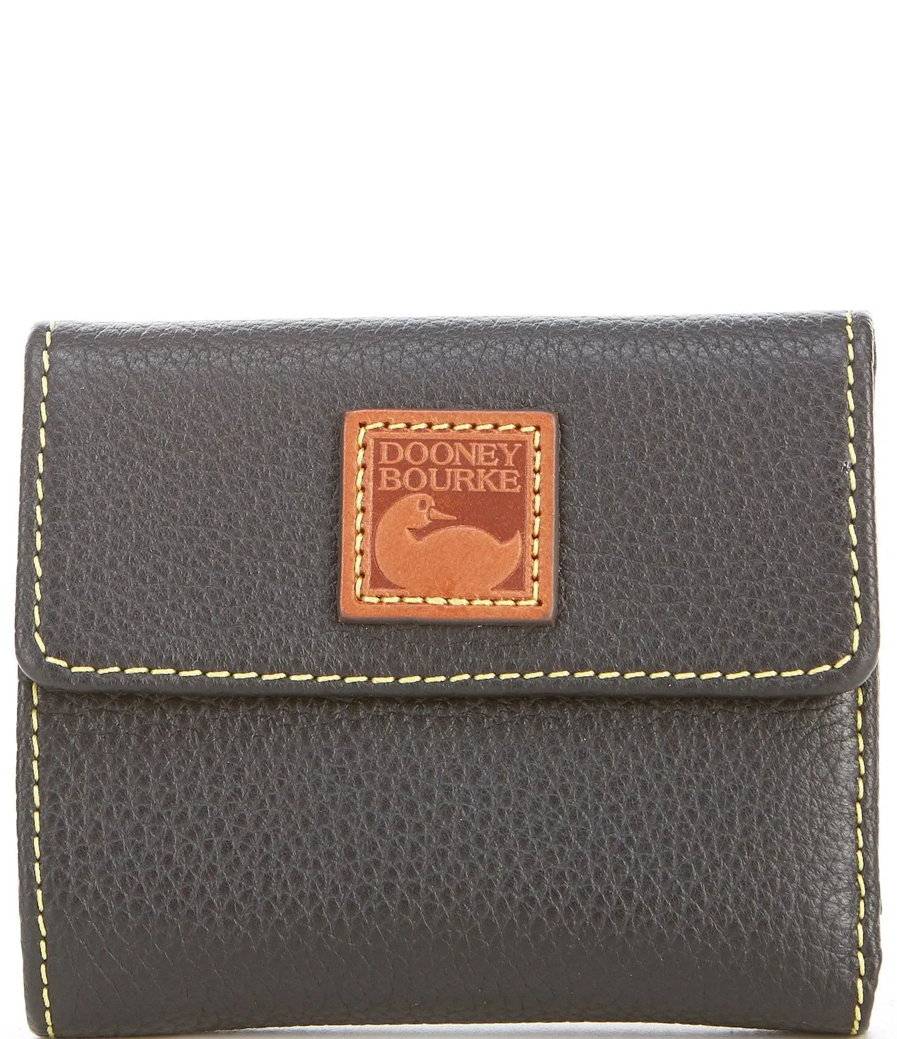 Pebble Grain Small Flap Credit Card Wallet