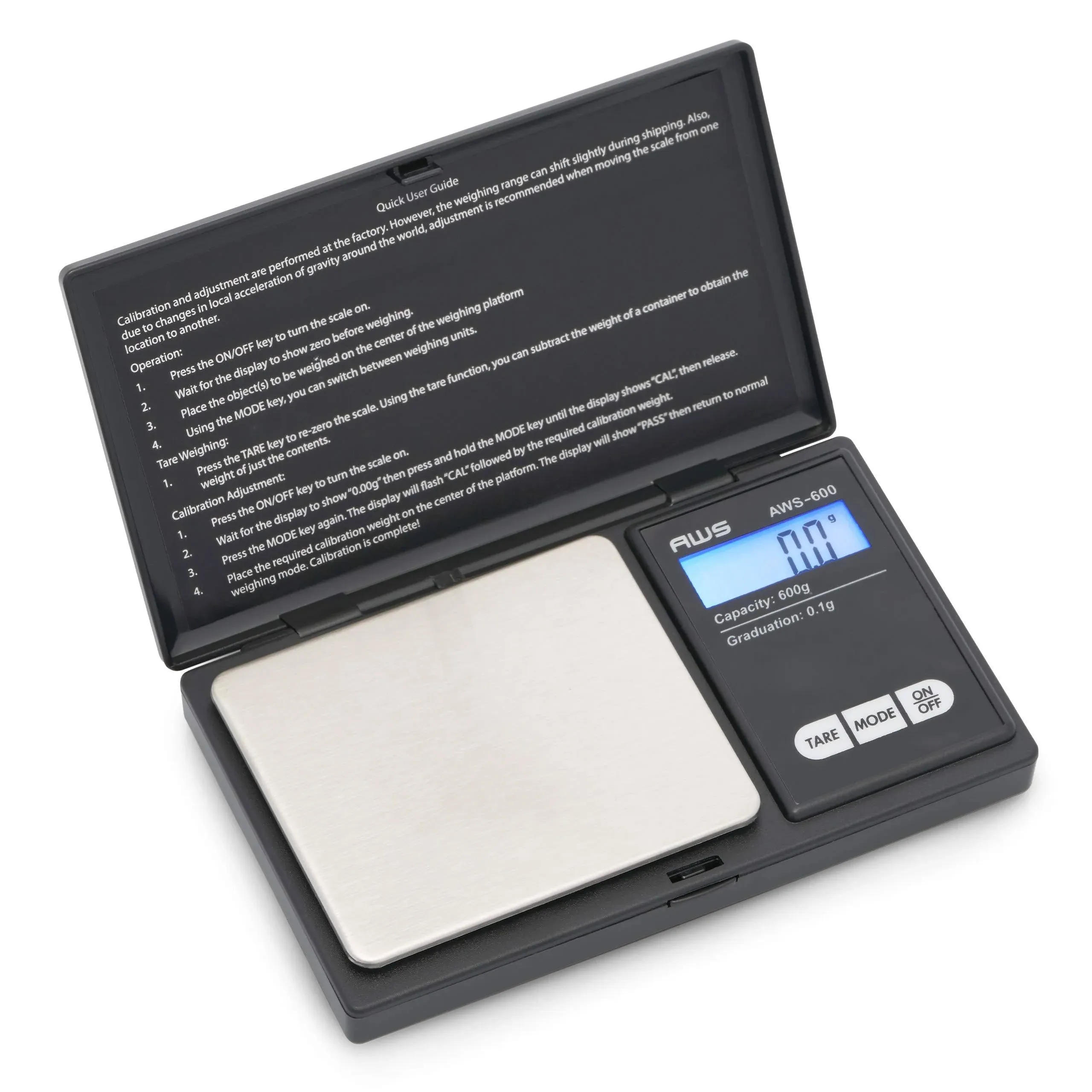 AWS-600-BLK - American Weigh Scales Digital Pocket Scale Black