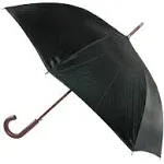 Totes Recycled Wooden Stick Umbrella with Auto Open Technology Olive One Size