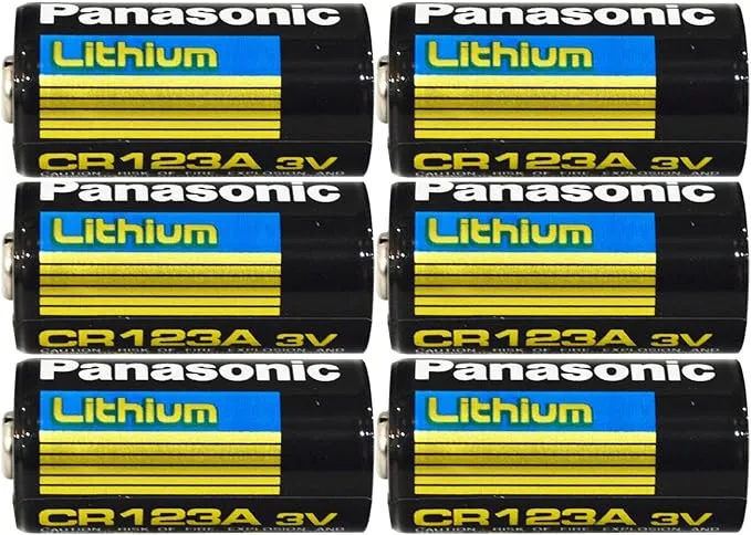 Panasonic CR123 CR123A 3V Lithium Battery ,6 Count (Pack of 1)