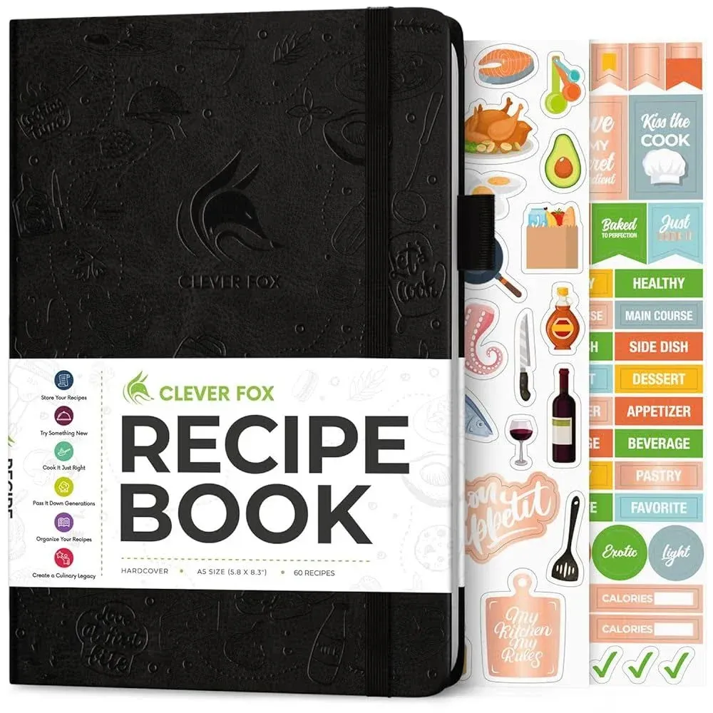 Clever Fox Recipe Book - Make Your Own Family Cookbook & Blank Recipe Notebook ...