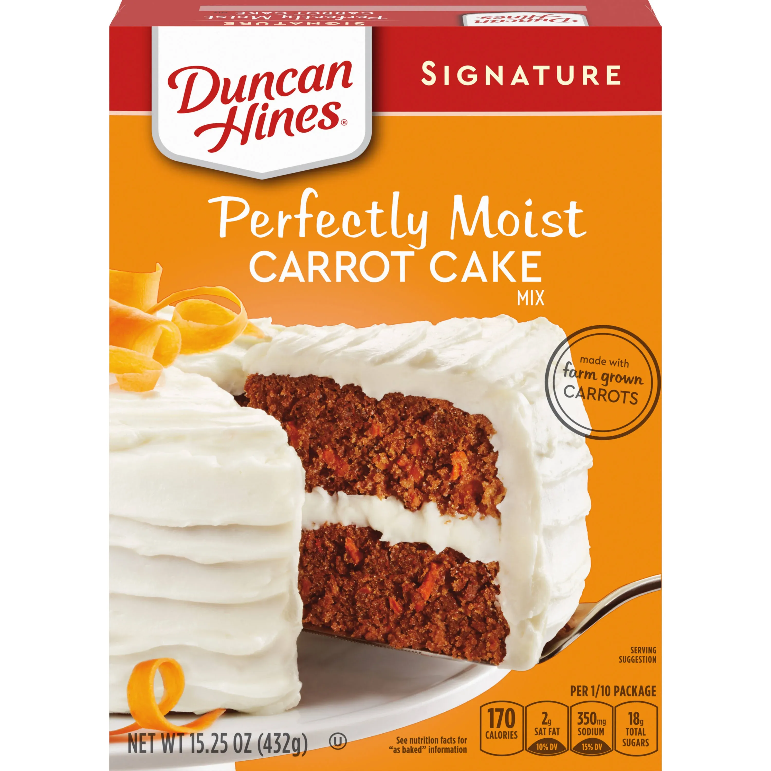 Duncan Hines - Signature Perfectly Moist Carrot Cake Mix, 15.25 oz.