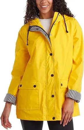 URBAN REPUBLIC Woman’s Raincoat – Water Resistant Slicker Shell Windbreaker Rain Jacket (S-3XL)