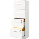 DWVO 4-Drawer File Cabinet with Lock