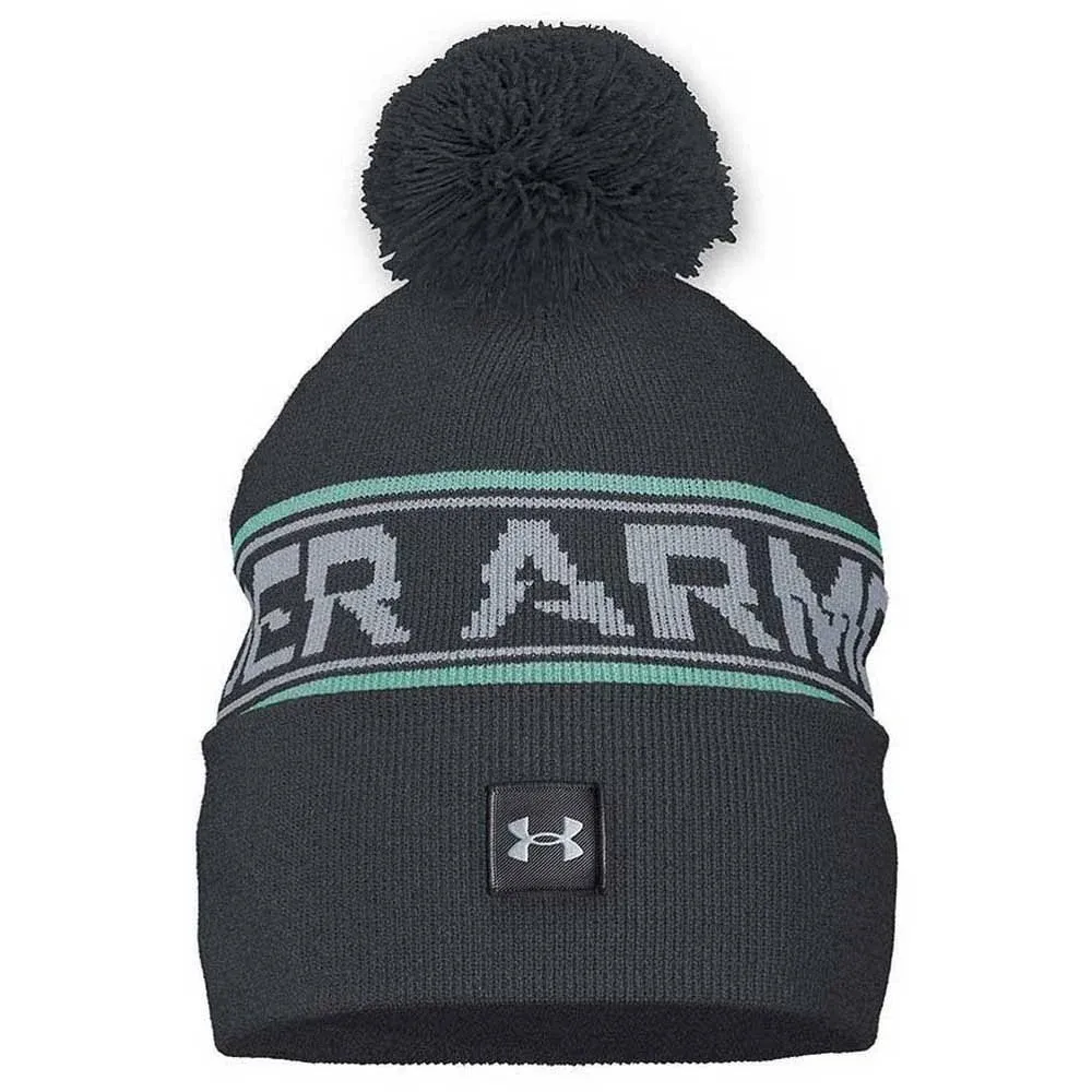 Under Armour Men's Halftime Pom Beanie - Gray, OSFM