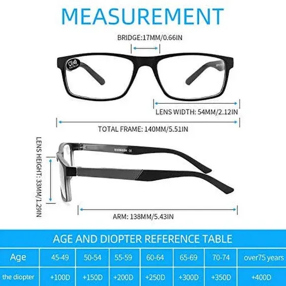 DONGDI Blue Light Blocking Reading Glasses