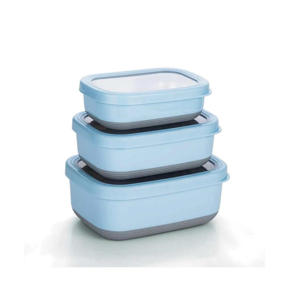 LILLE HOME MUNCHBOX-SET OF 3-BLUE